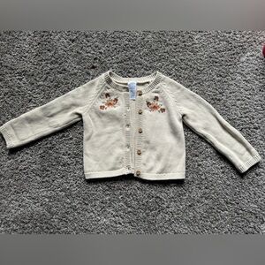 Carter’s 6-9 month embroidered floral cardigan